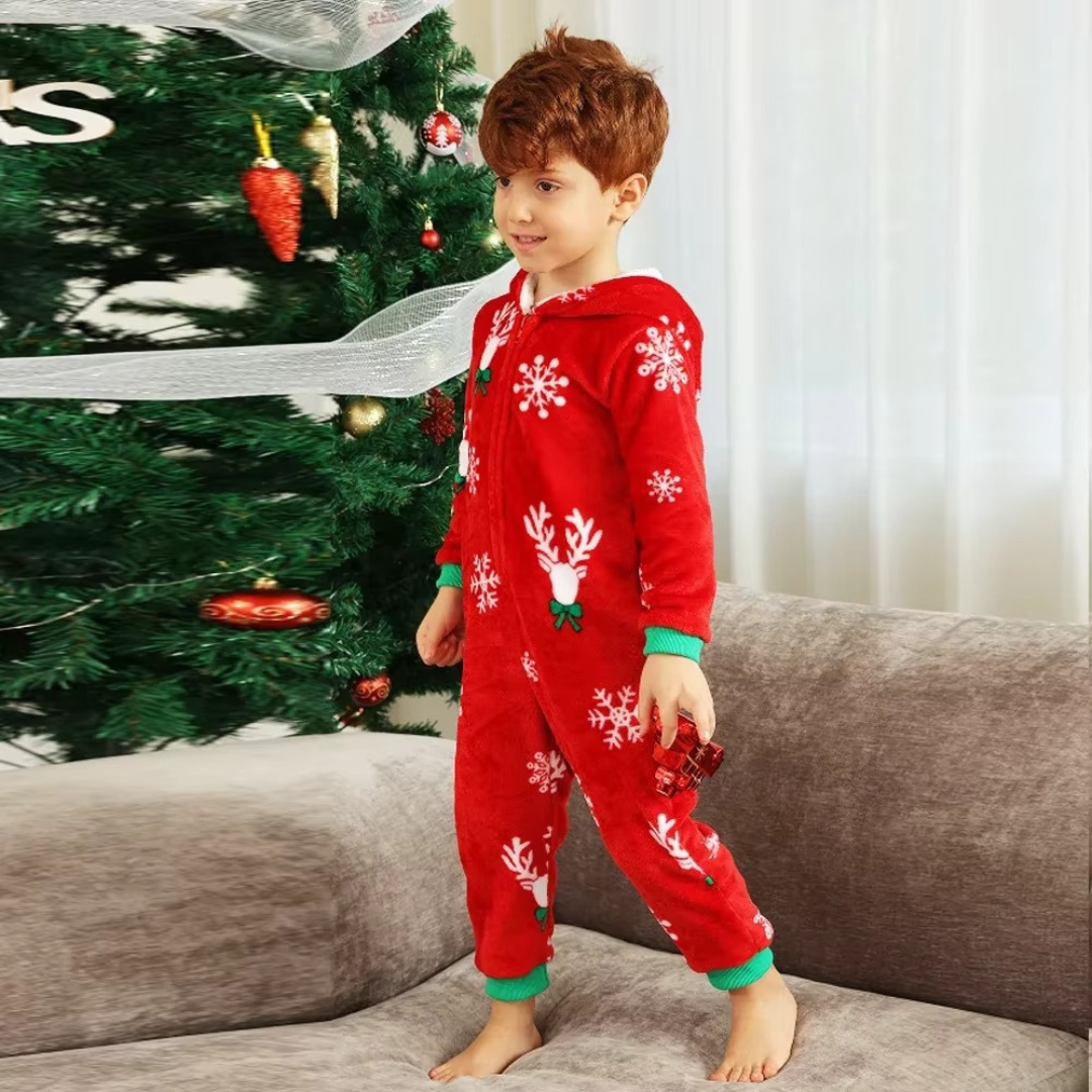 Cozy Christmas Family Pyjamas – Red &amp; White Holiday Edition