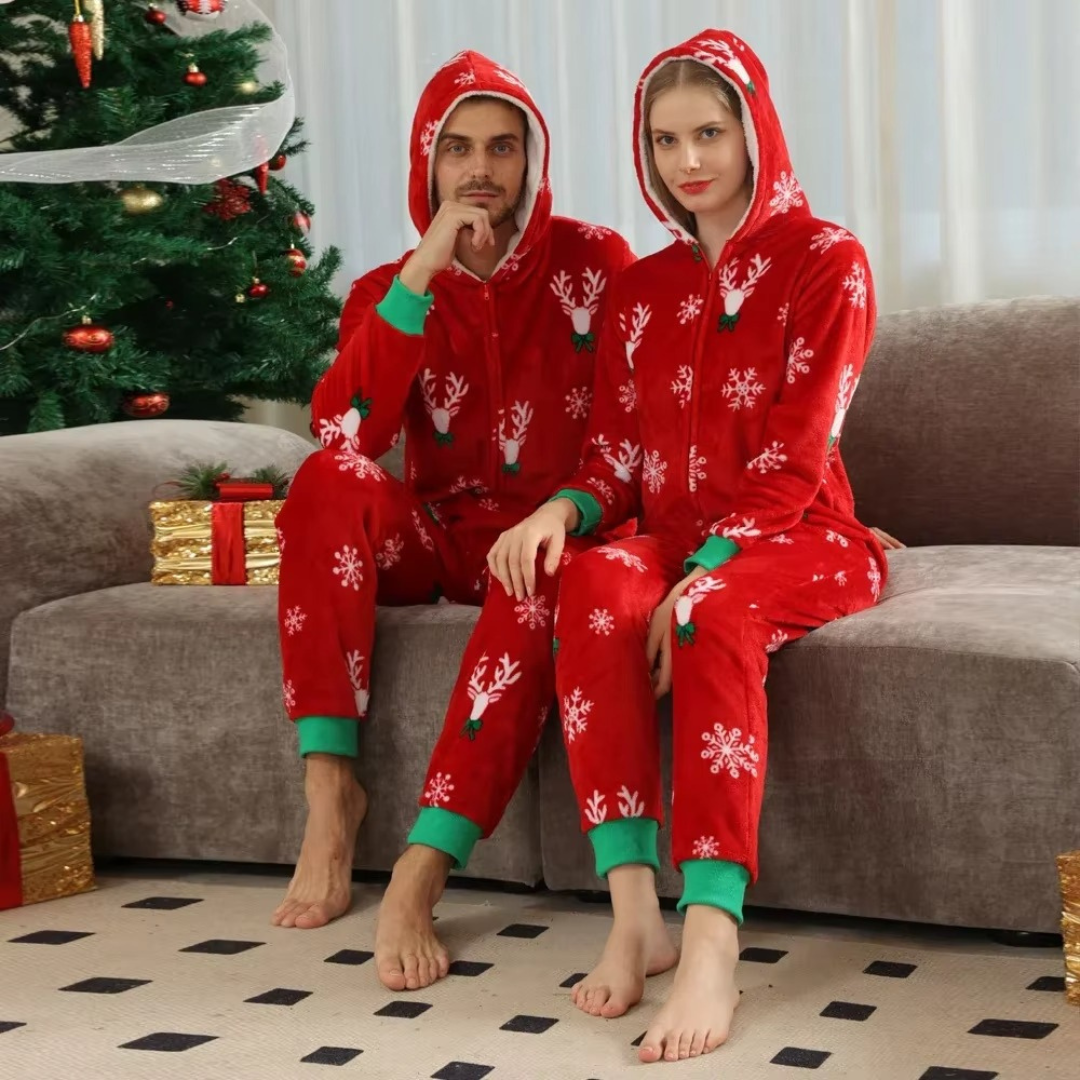 Cozy Christmas Family Pyjamas – Red &amp; White Holiday Edition