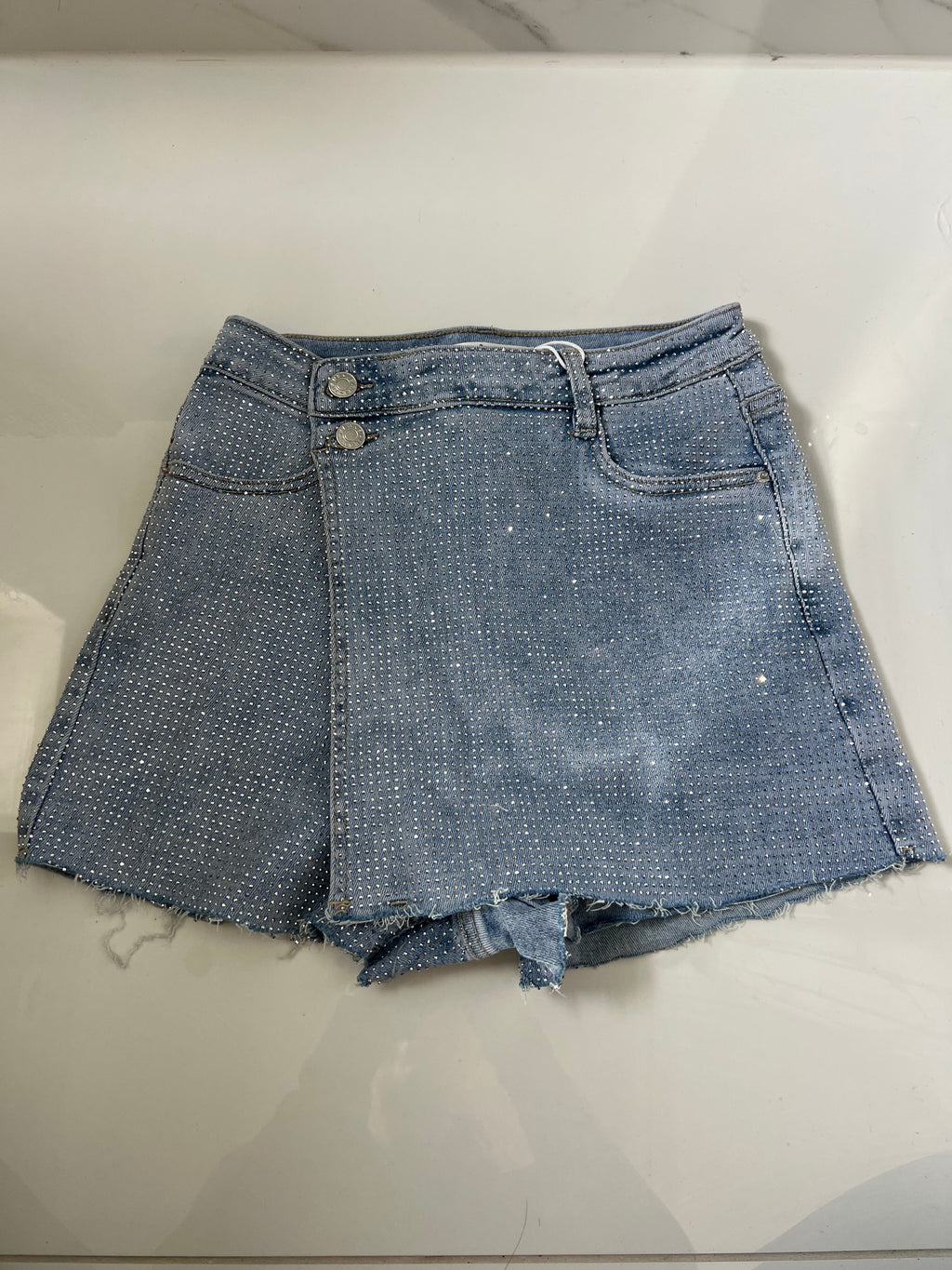Skort 'Diamanté': Gonna Pantalone con Cristalli in 3 Colori