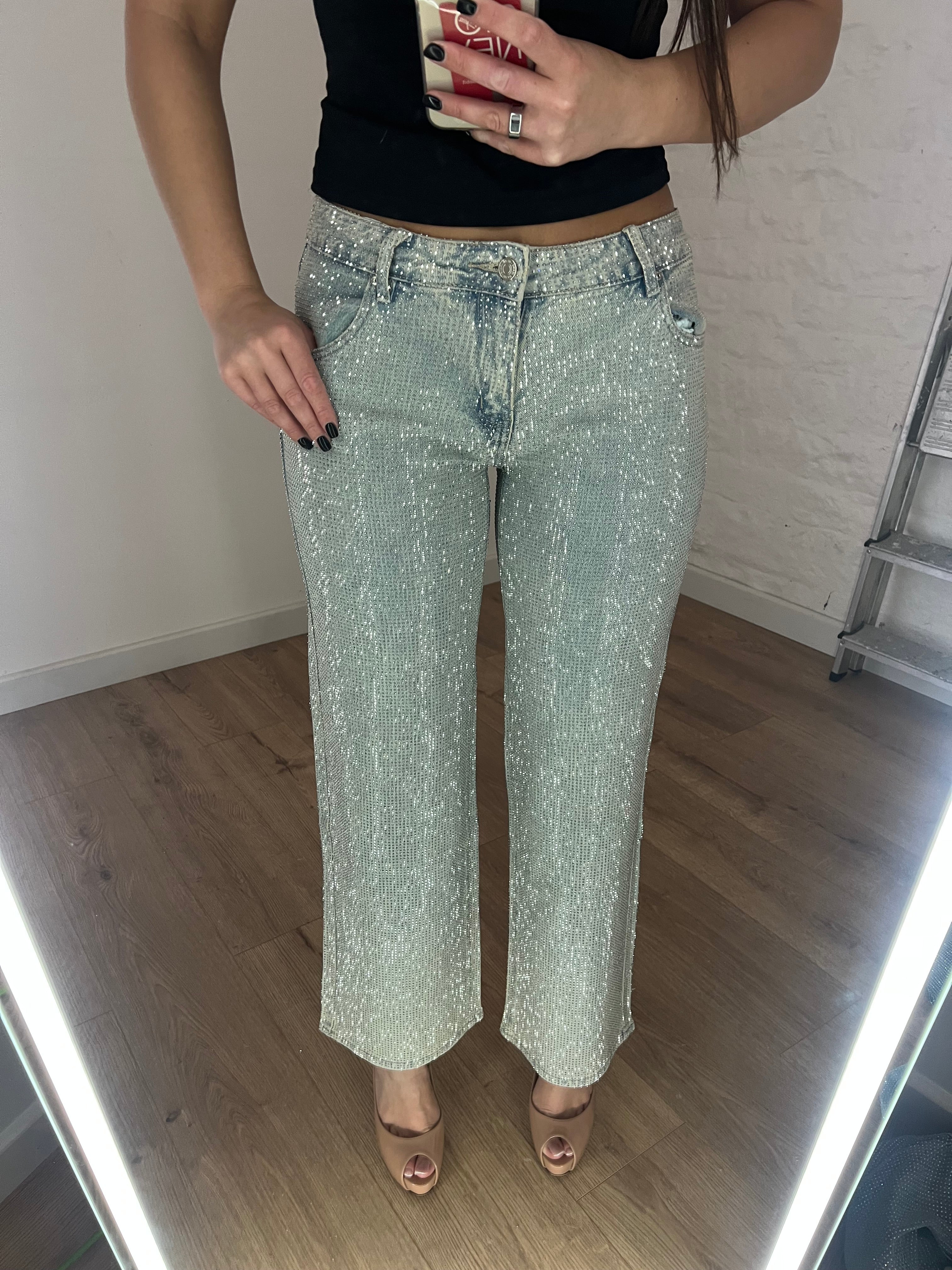 Pantaloni Lunghi con Strass: Nuova Collezione