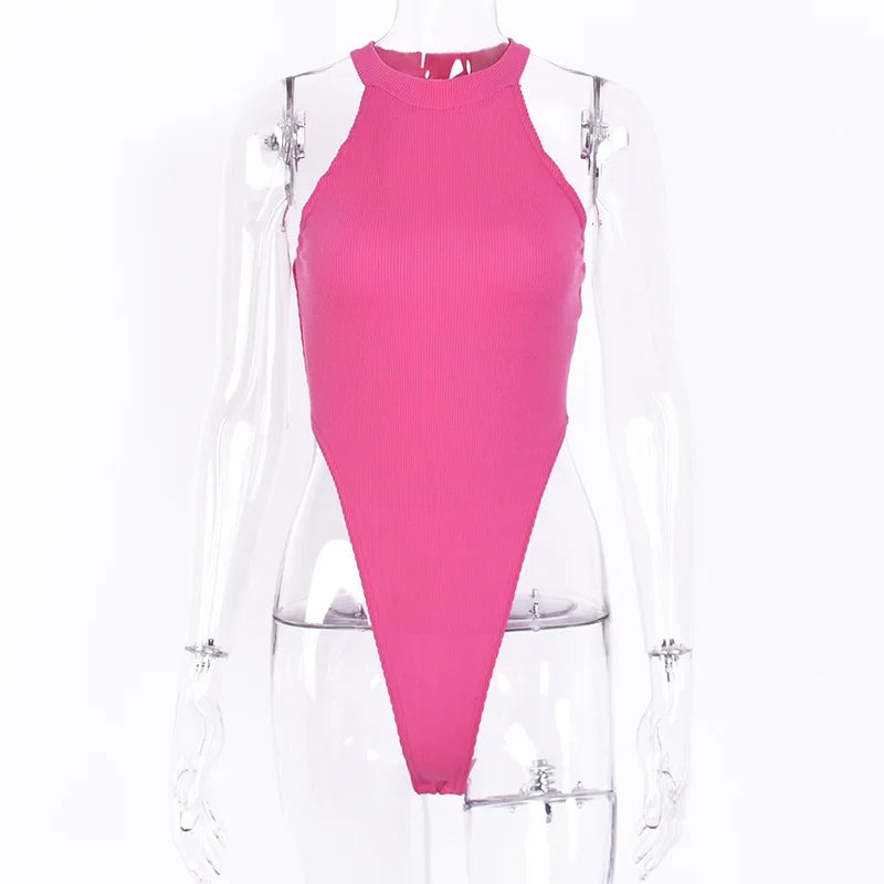 Sleeveless Neon Jumpsuit – Sexy One-Piece for Night Out