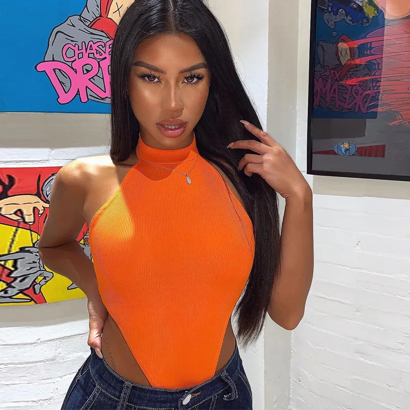 Sleeveless Neon Jumpsuit – Sexy One-Piece for Night Out