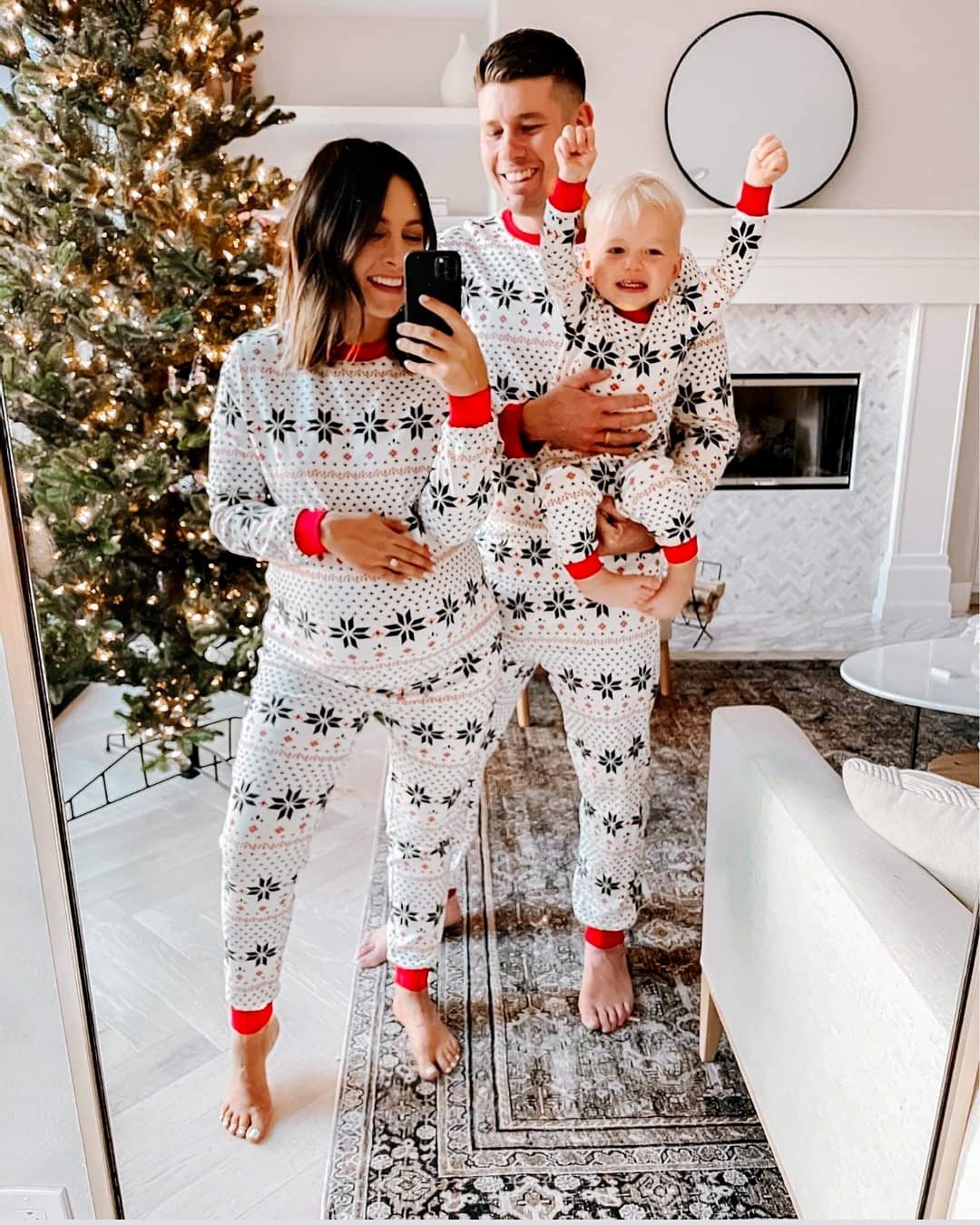Family Christmas Pyjamas – Red and Black Check Pattern