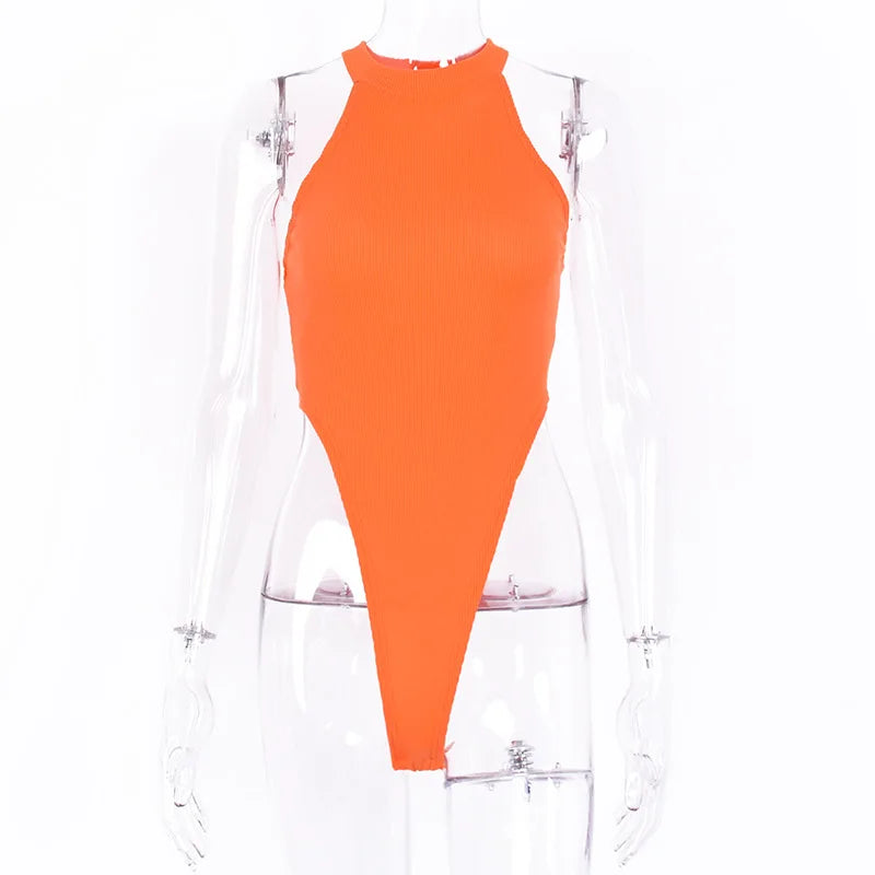 Sleeveless Neon Jumpsuit – Sexy One-Piece for Night Out