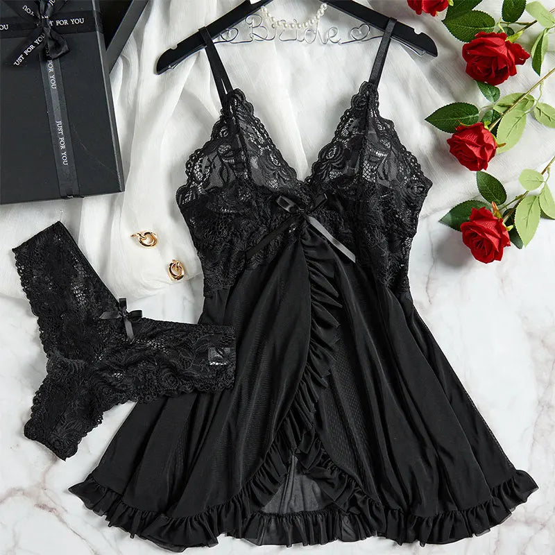 Sexy night dress with matching G-string