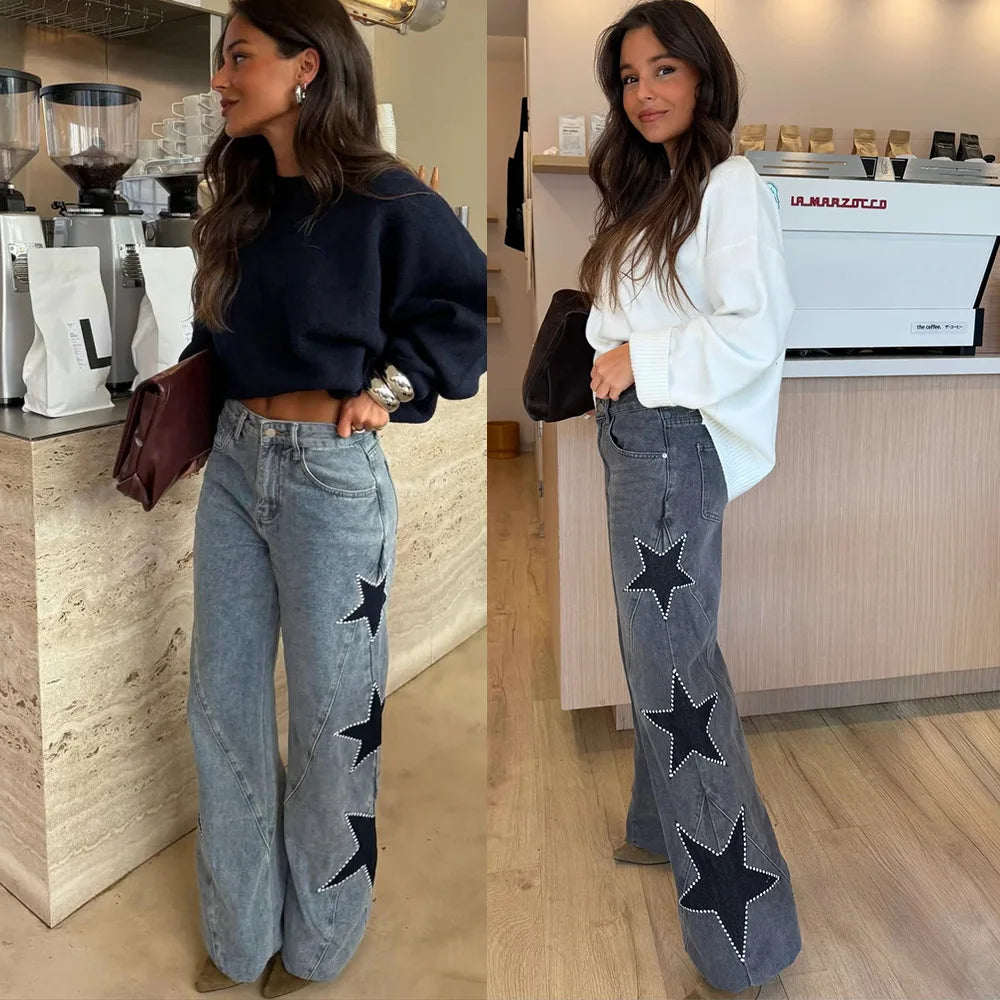 STELLAR PATH: I Nuovi Jeans Regular con Dettagli Stella