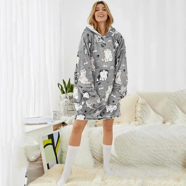 NEW! Ultra-Soft Super Warm Blanket Hoodie – Ultimate Winter Comfort