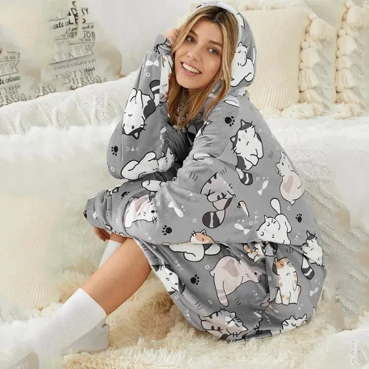 NEW! Ultra-Soft Super Warm Blanket Hoodie – Ultimate Winter Comfort