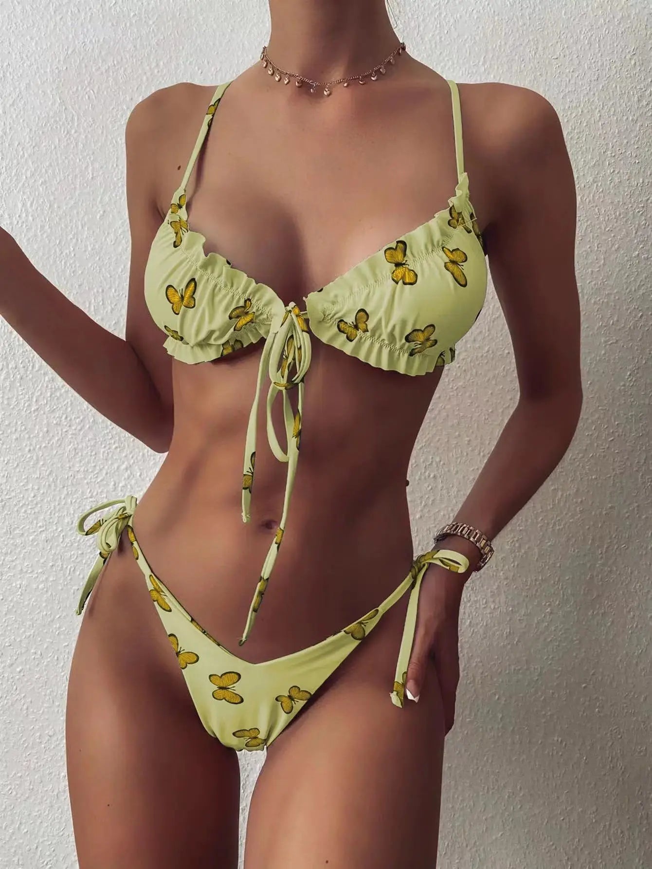 "Sexy Brazilian Bikini with Butterfly + Camouflage"