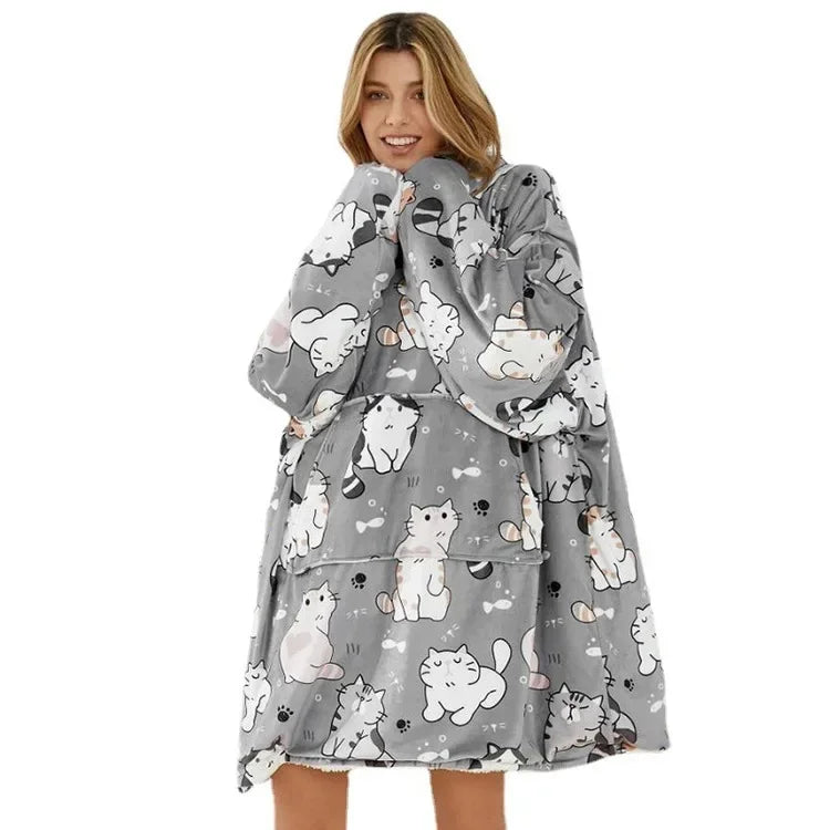 NEW! Ultra-Soft Super Warm Blanket Hoodie – Ultimate Winter Comfort