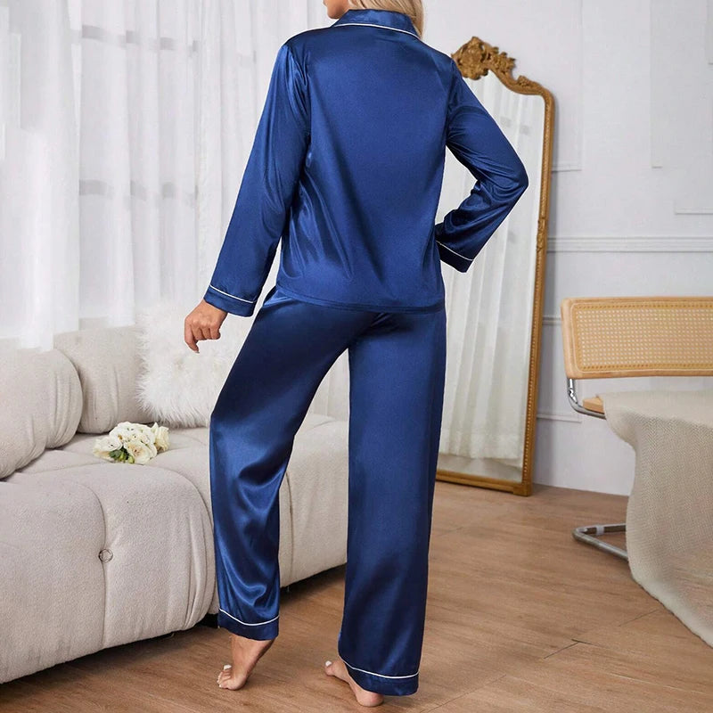Silk Elegance Pajama Set – Luxurious Comfort for Winter Nights