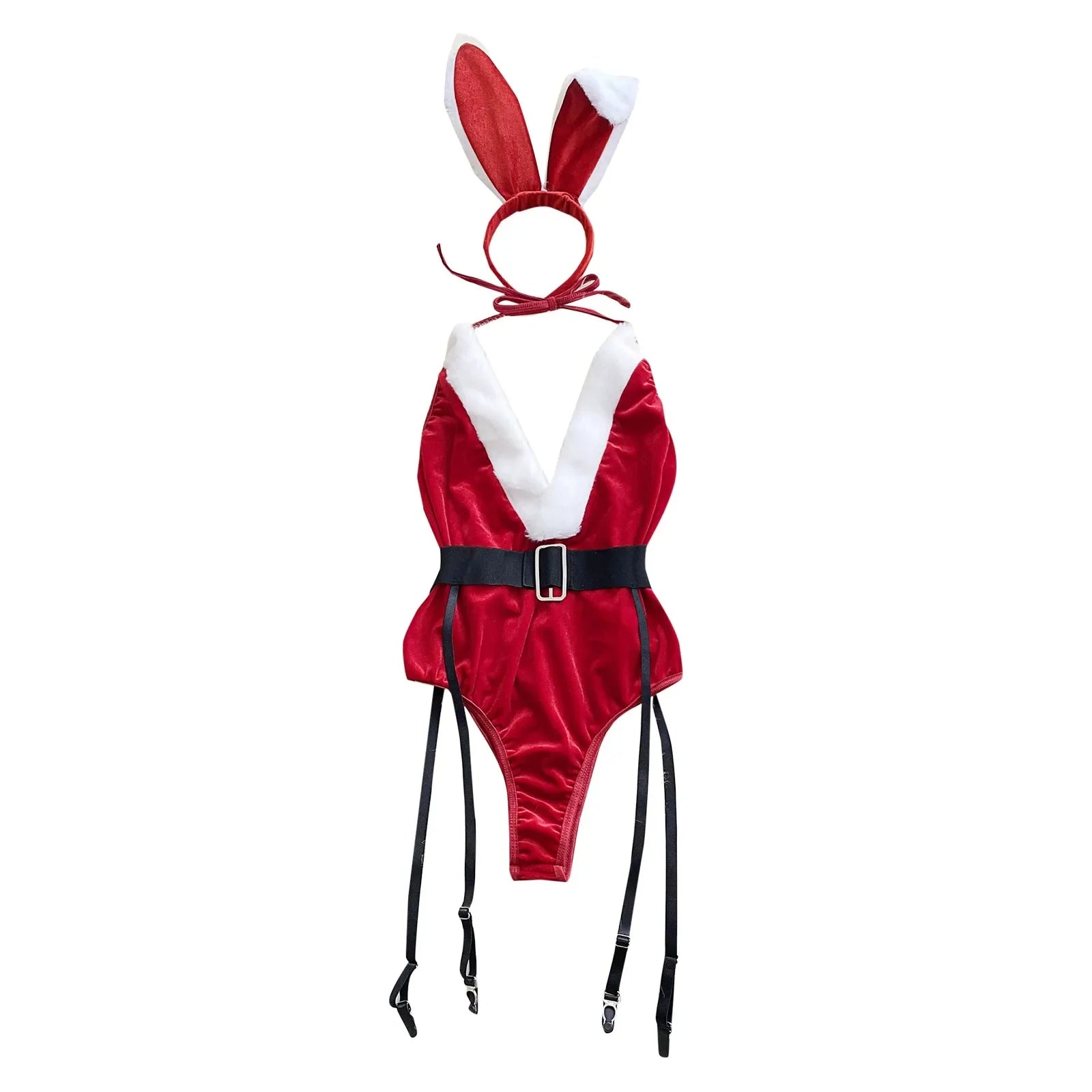 Festive Red Lace Holiday Lingerie