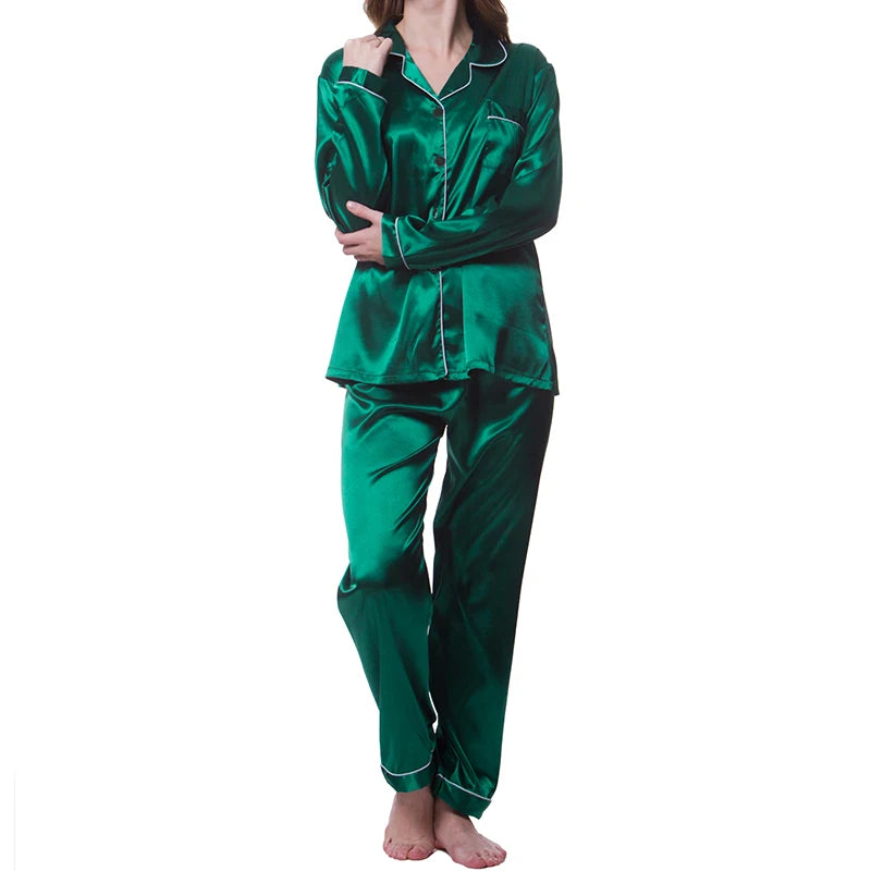 Silk Elegance Pajama Set – Luxurious Comfort for Winter Nights