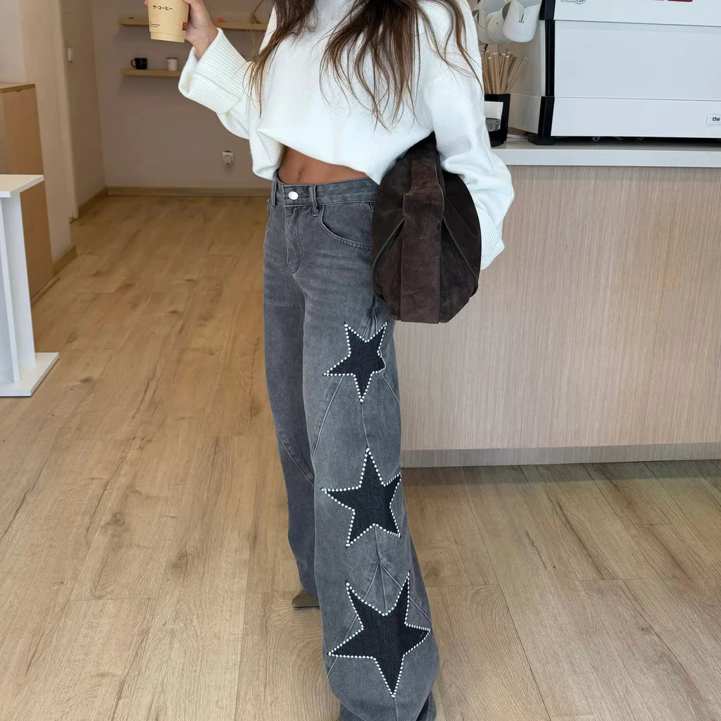 STELLAR PATH: I Nuovi Jeans Regular con Dettagli Stella