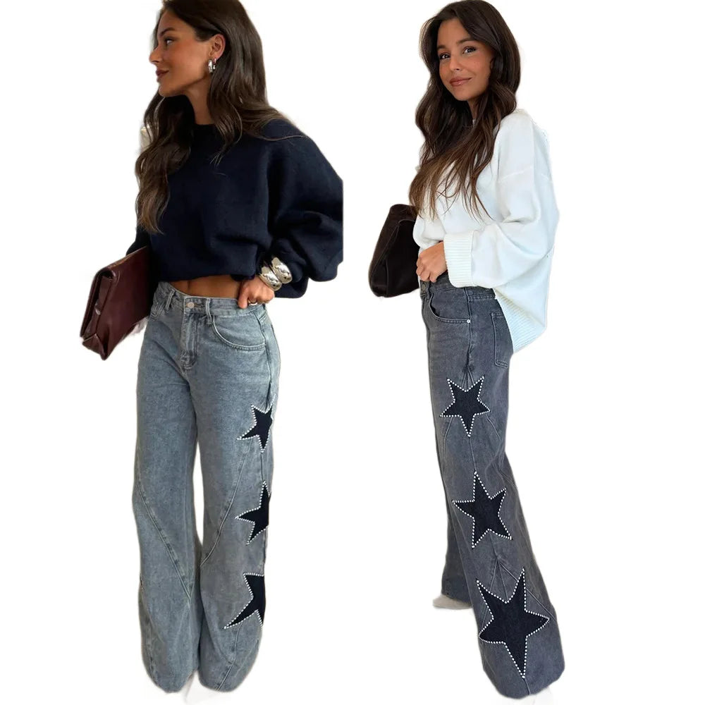 STELLAR PATH: I Nuovi Jeans Regular con Dettagli Stella