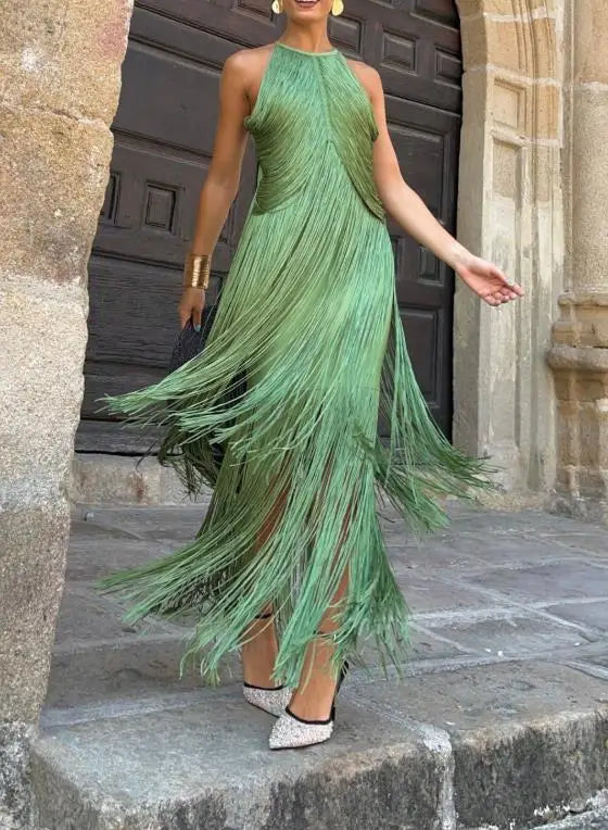 Abito Elegante con Frange
