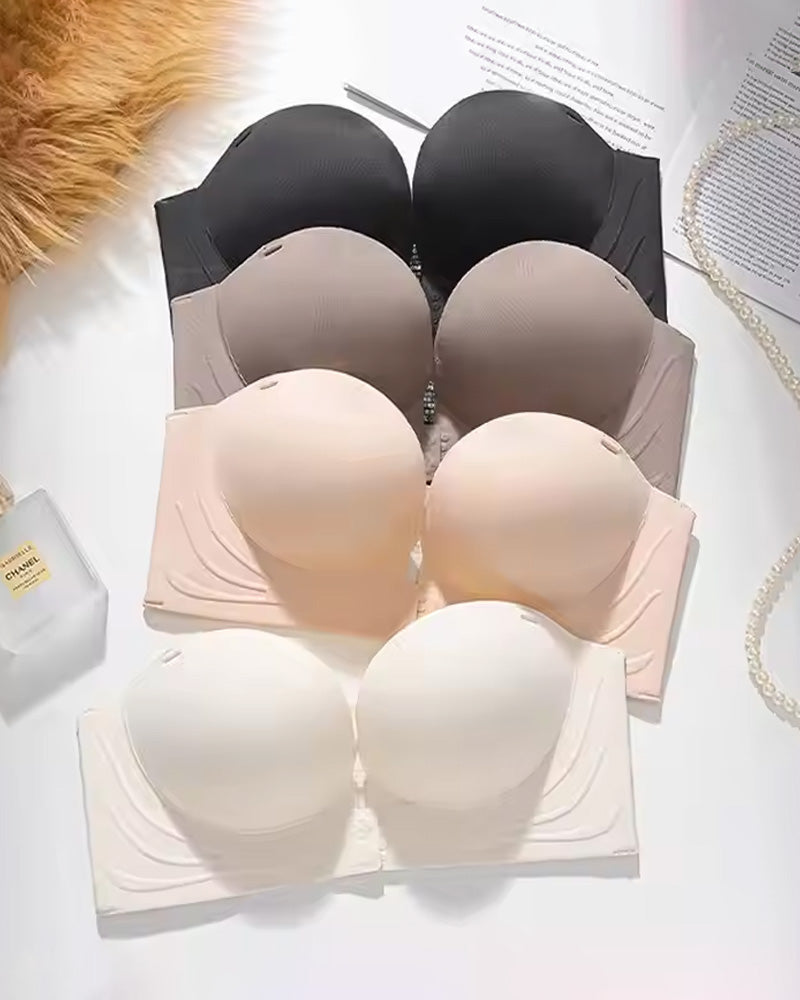 Pack-Women's Non-Slip Front Buckle Removable Shoulder Strap Bra