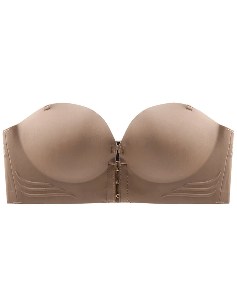 Pack-Women's Non-Slip Front Buckle Removable Shoulder Strap Bra